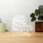 Memorial Gift | A Little Heaven In Our Home | White Text Acrylic Heart Plaque