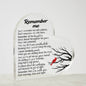 Memorial Gift | Remember Me | Acrylic Heart Plaque