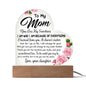 To My Mom | You Are My Sunshine | Pink Rose Heart Acrylic