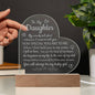 To My Daughter | How Special You Are | Engraved Heart Acrylic Plaque