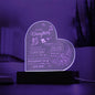 To My Daughter | I Will Always Be There | Engraved Heart Acrylic Plaque