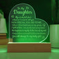 To My Daughter | How Special You Are | Engraved Heart Acrylic Plaque