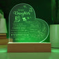 To My Daughter | I Will Always Be There | Engraved Heart Acrylic Plaque