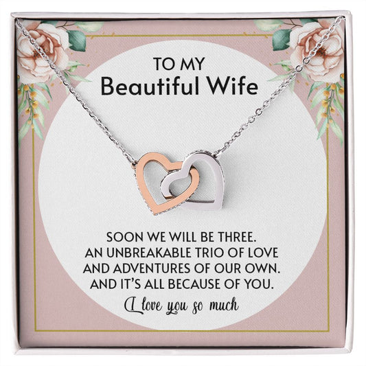 My Beautiful Wife | You are my everything - Interlocking Hearts necklace